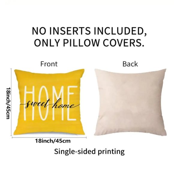 NEW DECORATIVE VIBRANT FLORAL MASON JAR BEES LINEN BLEND PILLOW COVER 18" - Picture 2 of 2